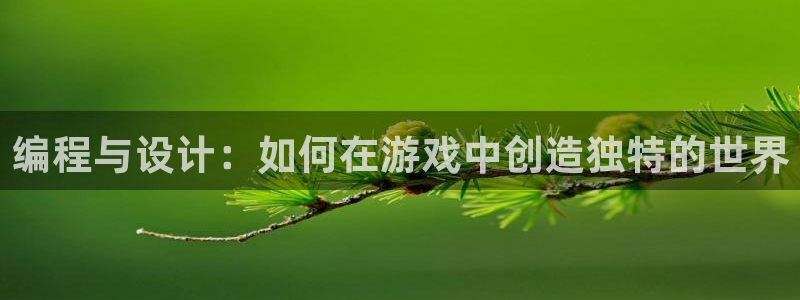 沐鸣2注册连接：编程与设计：如何在游戏中创造独特的世界